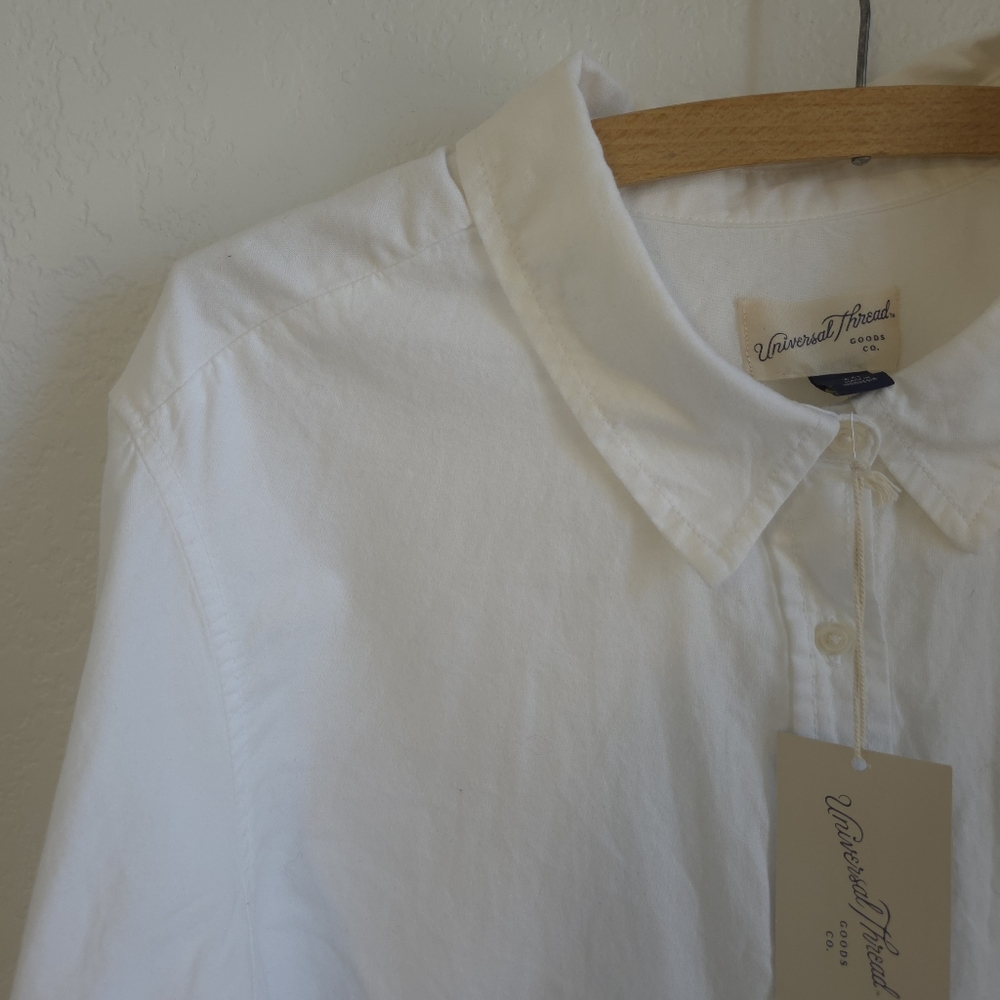 Universal Thread Long Sleeve Classic Fit Button-Down Shirt  White XXL - Picture 4 of 15